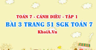 Bài 3 trang 51 SGK Toán 7 tập 1 Cánh Diều